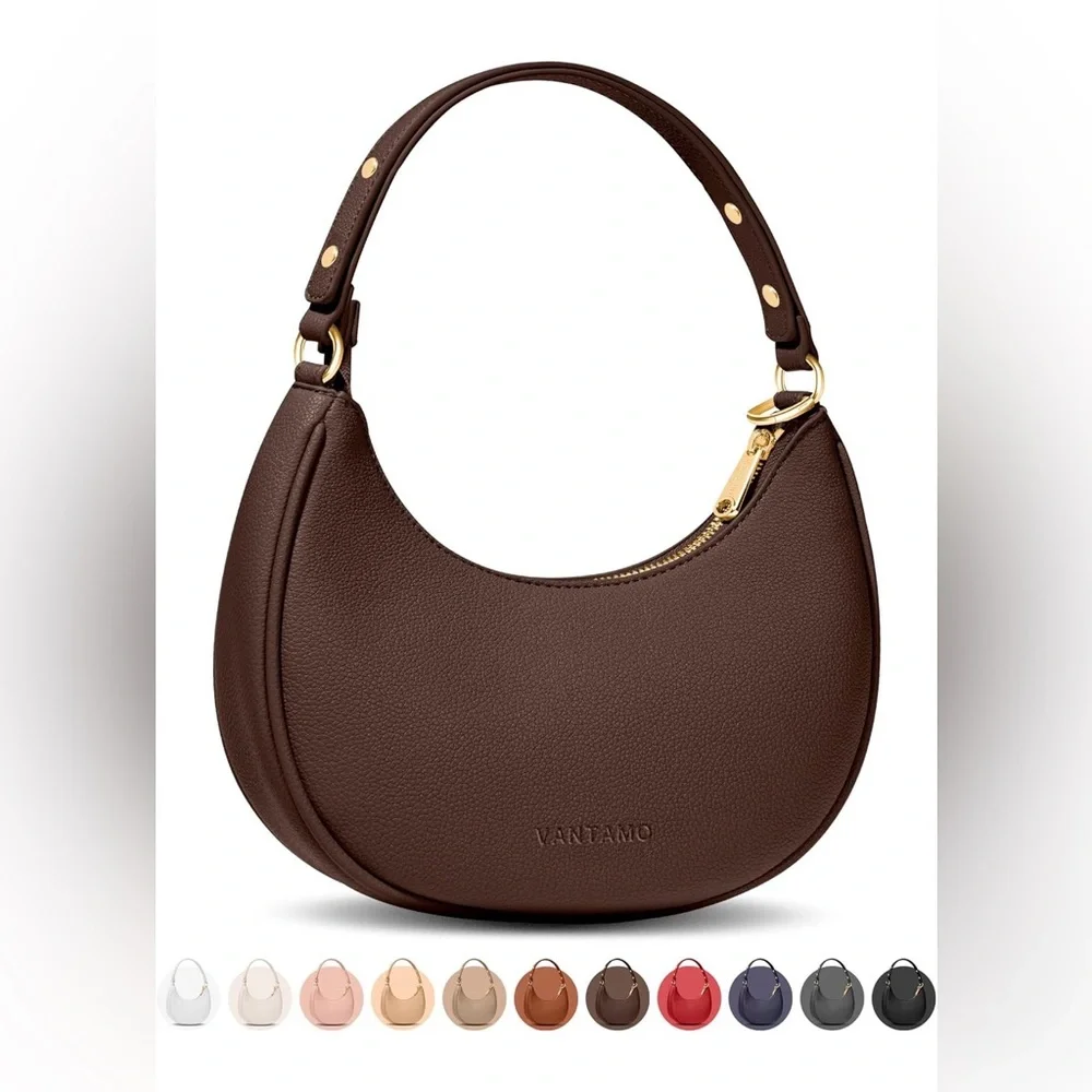Brown WOMAN’S STYLISH Leather Hobo Bag NEW